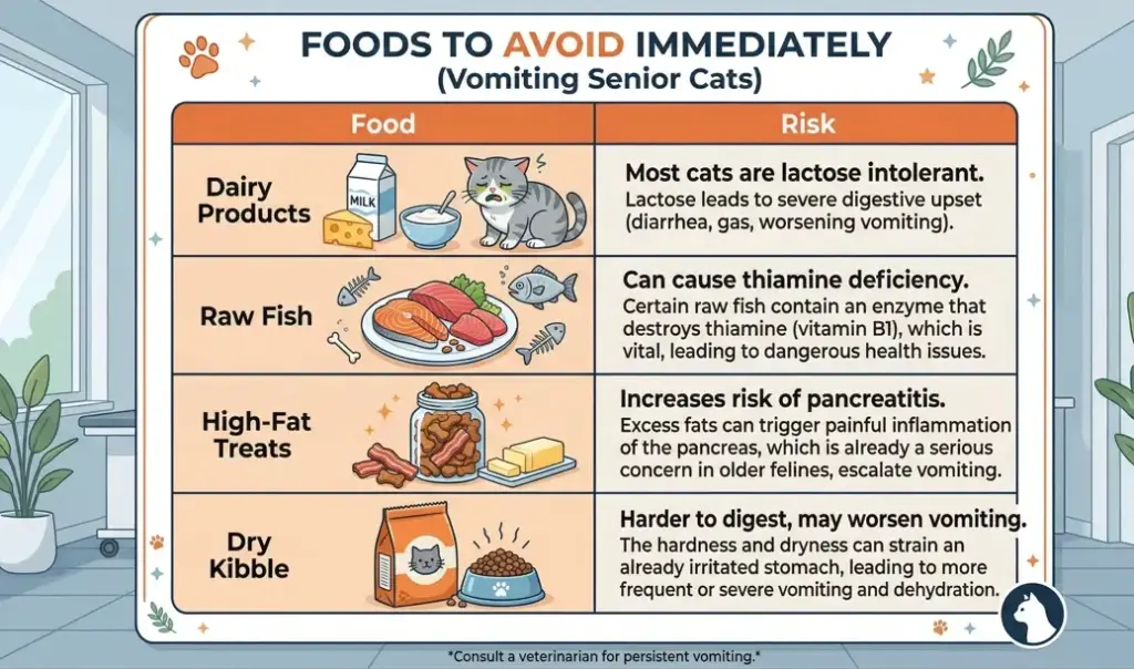 What To Feed A Senior Cat That Keeps Throwing Up Foods To Avoid